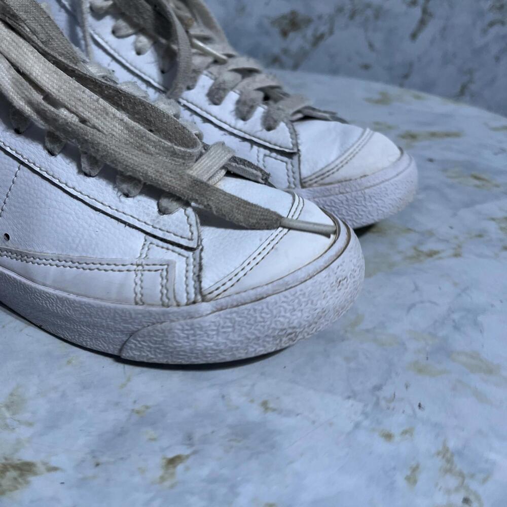 Nike Blazer Mid 77 Gingham Women's Size 8.5 Shoes White Blue Athletic Sneakers - Picture 12 of 15